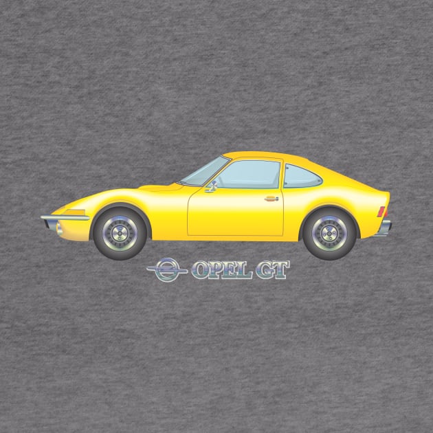 Opel GT, yellow by Norwood Designs